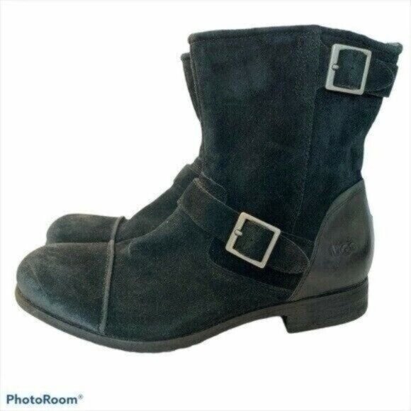 UGG Men\'s Lancing Buckle Black Suede Boots Sz 11.5 main image 7